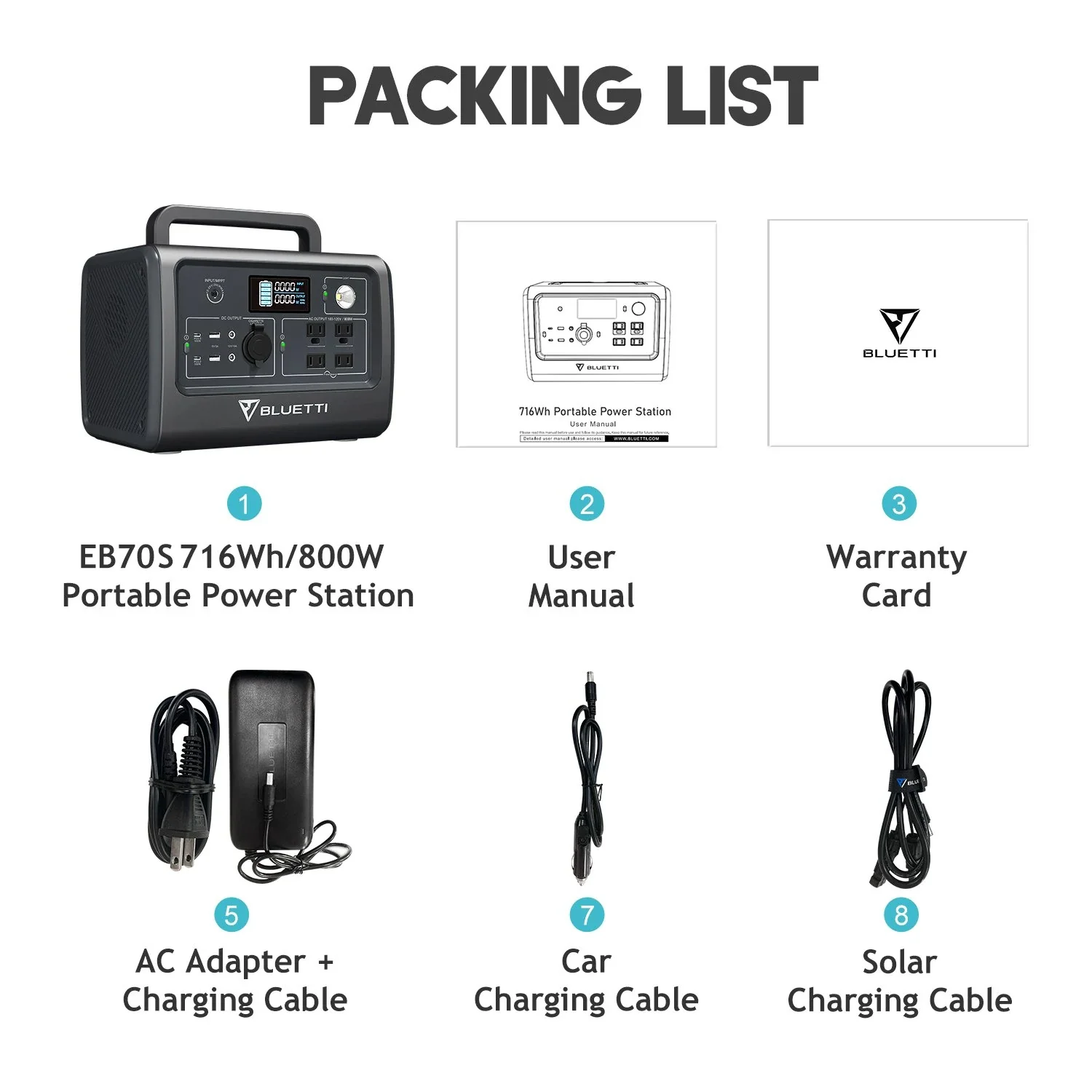 【Discontinued】BLUETTI EB70S Portable Power Station | 800W 716Wh - Image 16