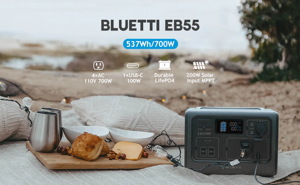 【Sold Out】BLUETTI EB55 Portable Power Station | 700W 537Wh - Image 8